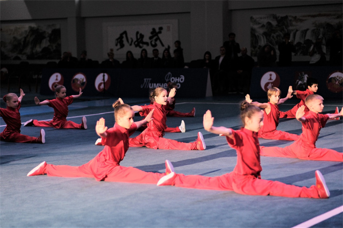 俄羅斯青少年在開幕式上進(jìn)行武術(shù)表演。駐俄羅斯大使館供圖