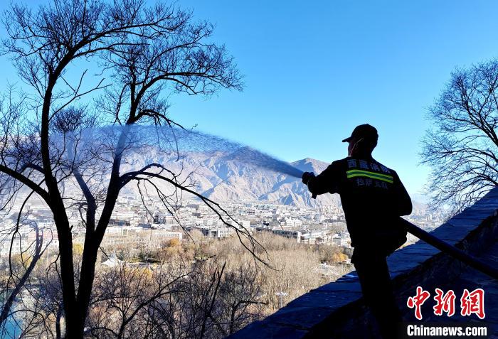 12月6日，布達(dá)拉宮消防救援大隊(duì)在布達(dá)拉宮山體林草區(qū)域開展?jié)窕ぷ??！㈣?攝